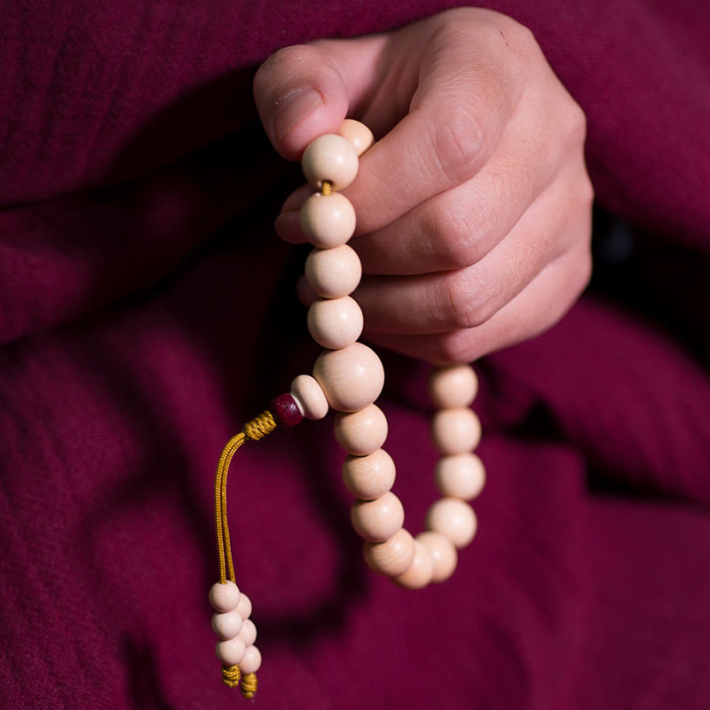 Unisex Abelia Biflora Holz Handgelenk Mala Armband 10mm