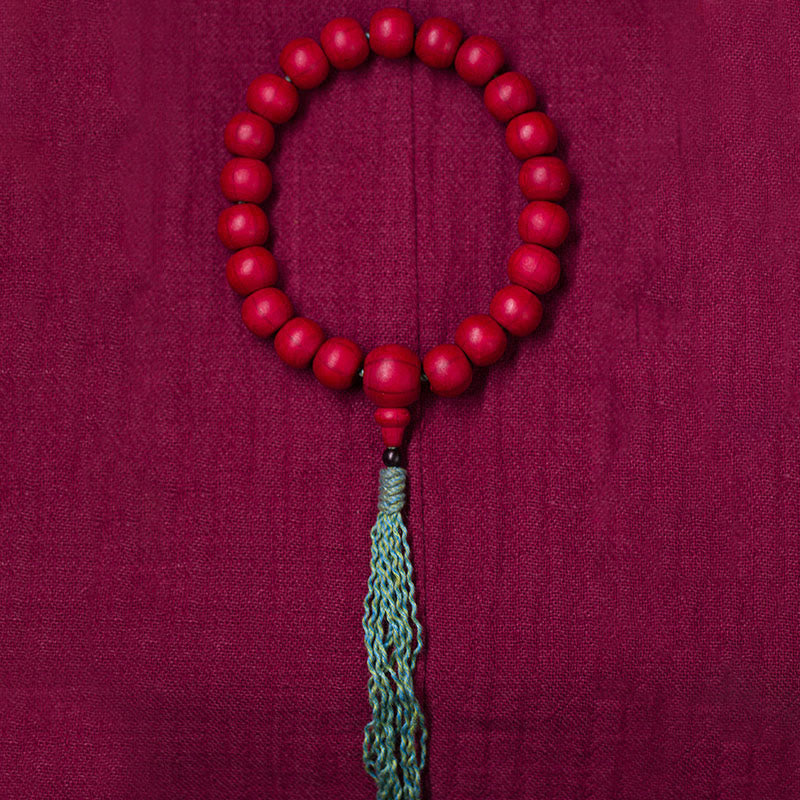 Unisex Abelia Biflora Holz Handgelenk Mala für Schutz &amp; Segen