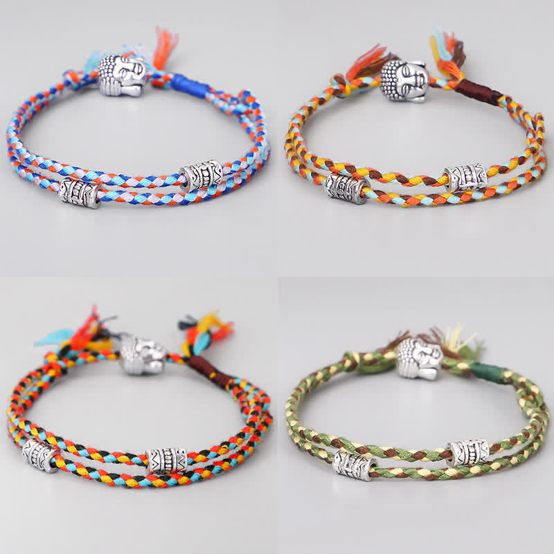 Unisex Buddha Serenity String Armband für viel Glück