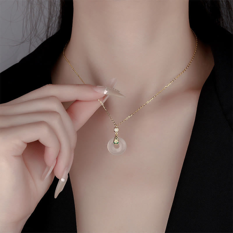 Unisex Chalcedon Peace Buckle Halskette | Heilung &amp; Schutz