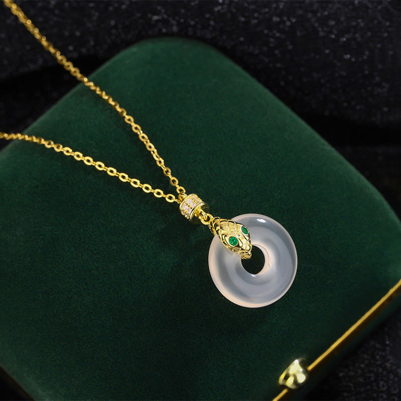 Unisex Chalcedon Peace Buckle Halskette | Heilung &amp; Schutz