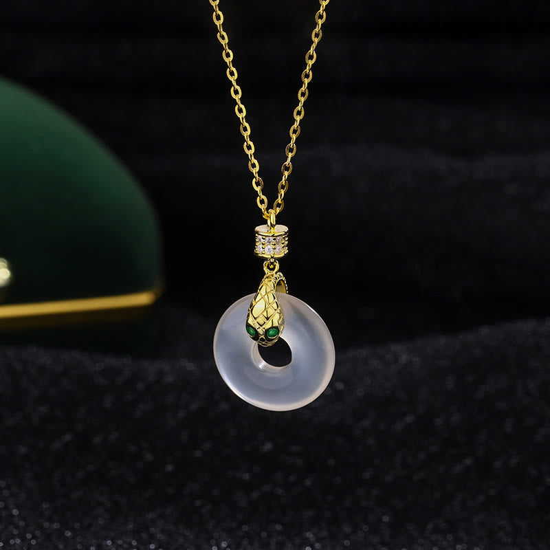 Unisex Chalcedon Peace Buckle Halskette | Heilung &amp; Schutz
