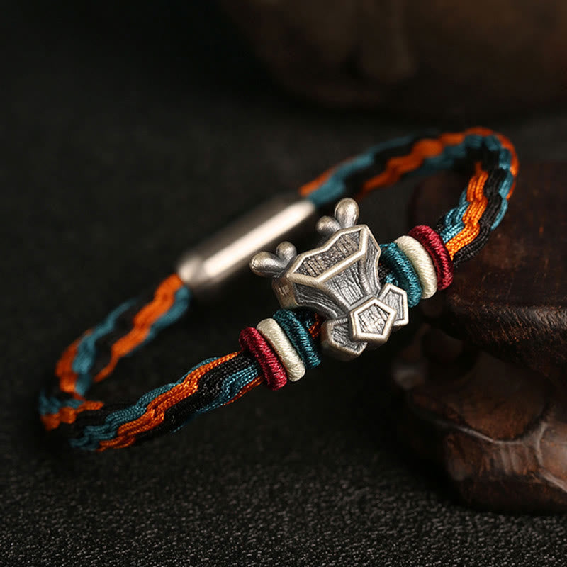 Unisex Chinesisches Sternzeichen Reinkarnationsknotenarmband | Sterlingsilber