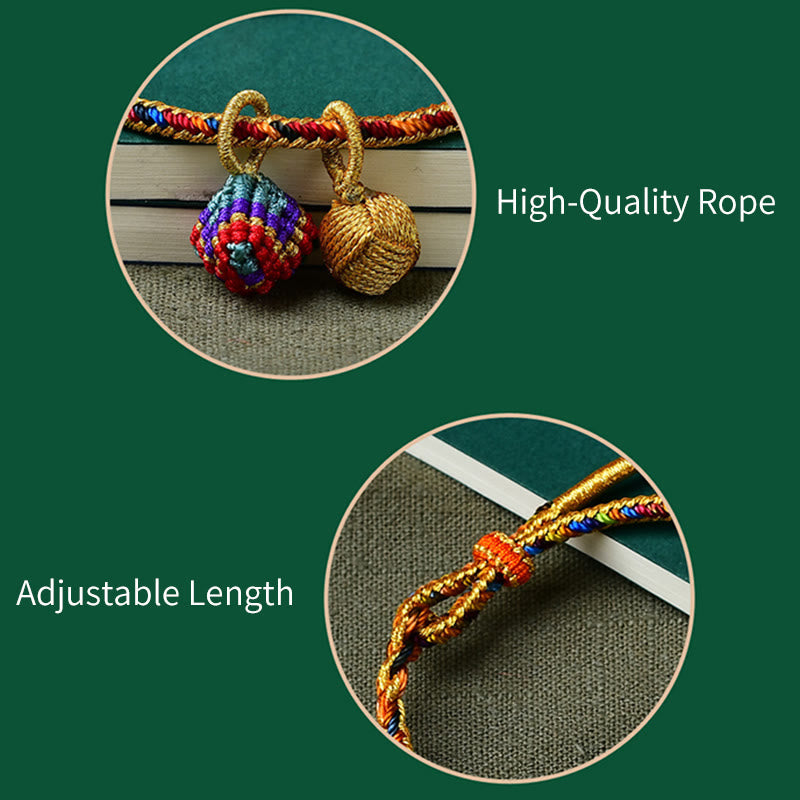 Unisex Buntes rotes Charm-Armband für Glück und Schutz