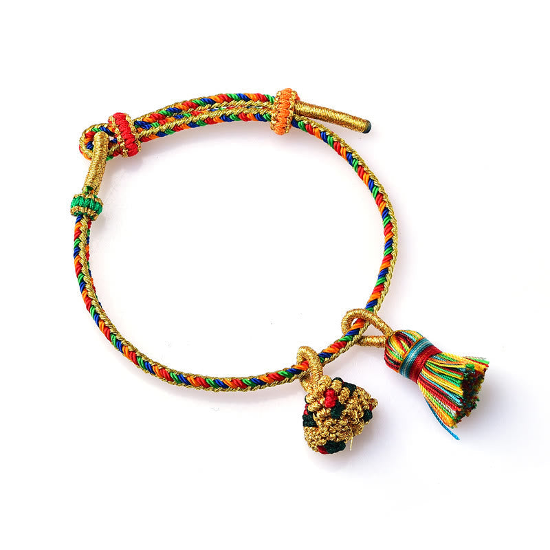 Unisex Buntes rotes Charm-Armband für Glück und Schutz
