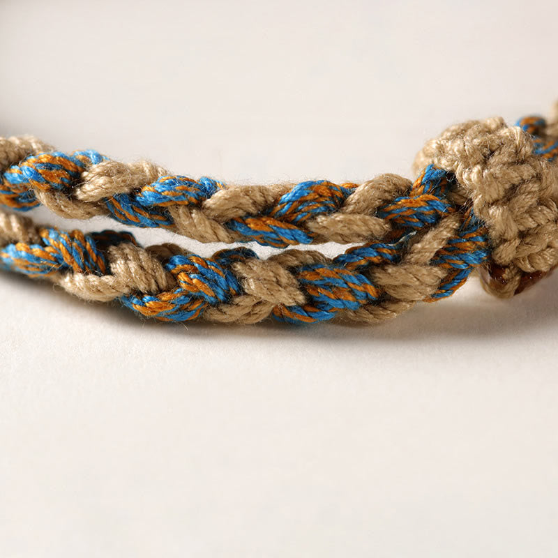 Unisex Dzi Bead Achat Armband - Reichtum und Schutz