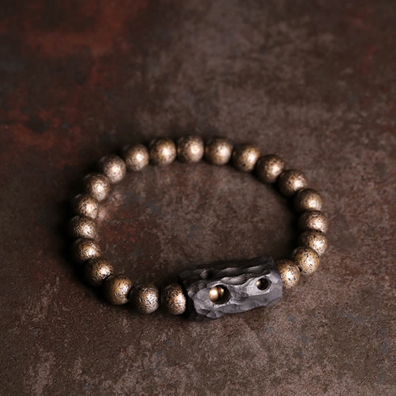 Unisex Ebenholz Kupfer Balance Spirituelles Armband 15cm