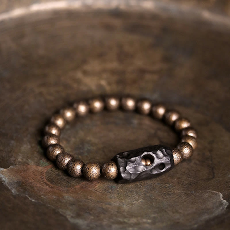 Unisex Ebenholz Kupfer Balance Spirituelles Armband 15cm