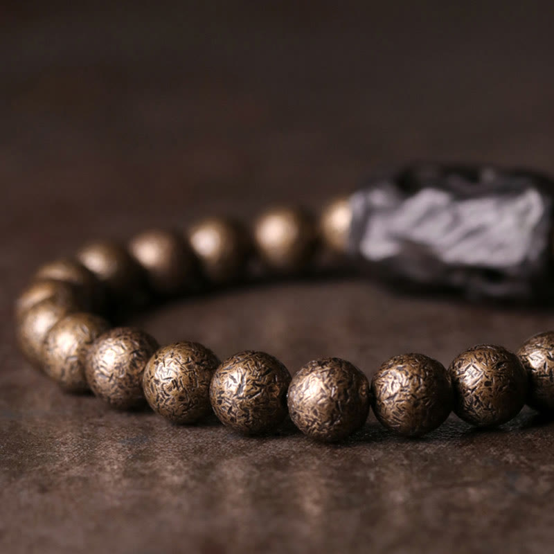 Unisex Ebenholz Kupfer Balance Spirituelles Armband 15cm