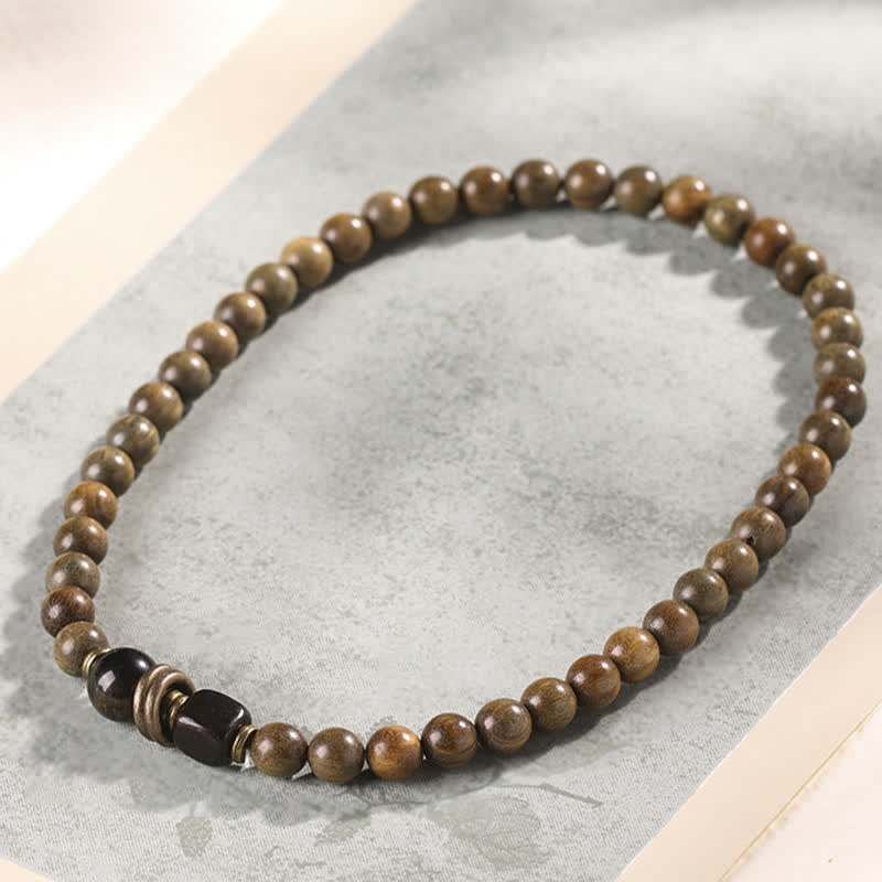 Unisex Grünes Sandelholz Beruhigendes Friedensarmband 8mm Perlen