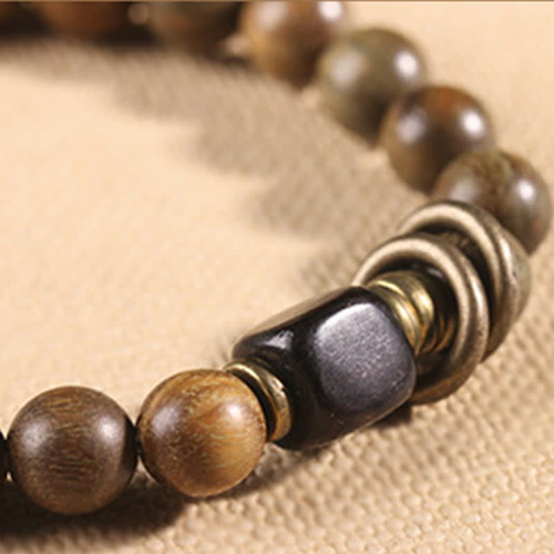 Unisex Grünes Sandelholz Beruhigendes Friedensarmband 8mm Perlen