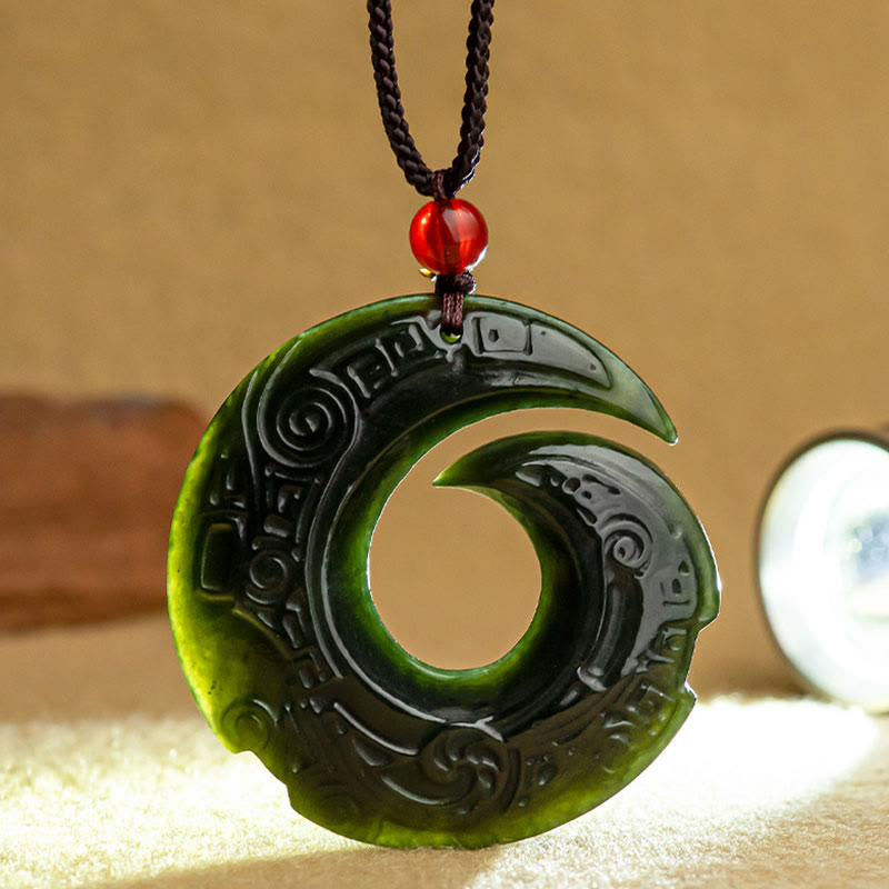 Unisex Hetian Cyan Jade Erfolgskette - Das Glück verbessert sich
