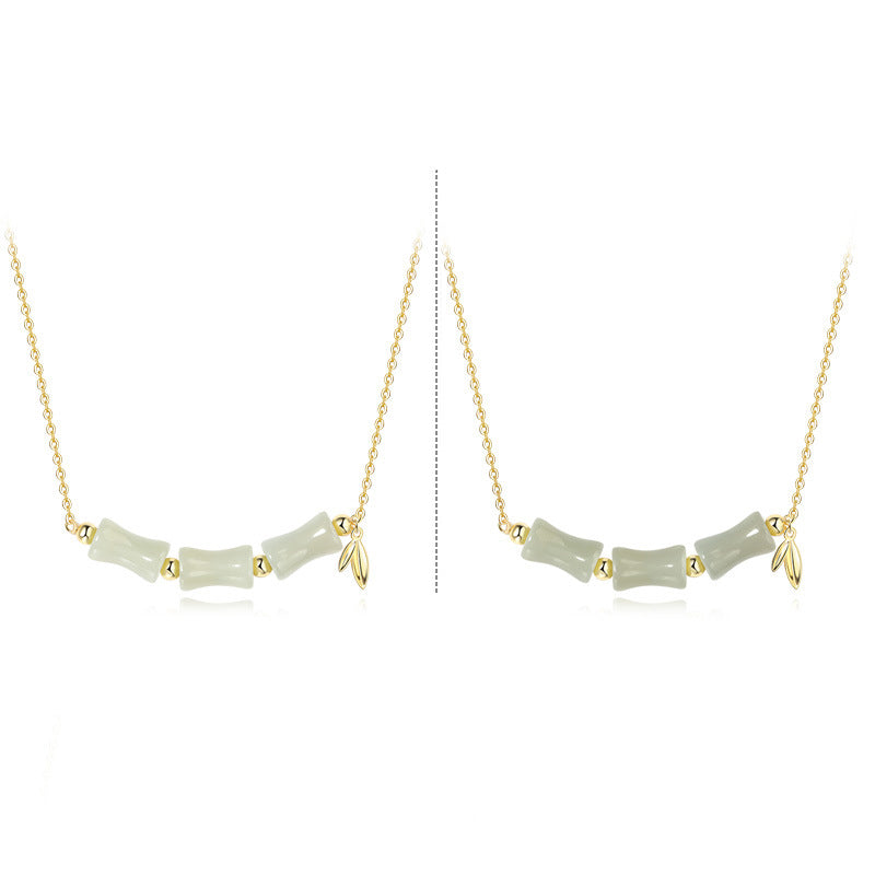 Unisex-Wohlstandsarmband aus Hetian-Jade mit Fu-Charakter, 18 cm