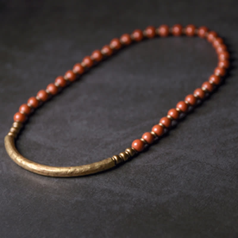Unisex-Obsidian-Friedensarmband mit rotem Jaspis und Moosachat