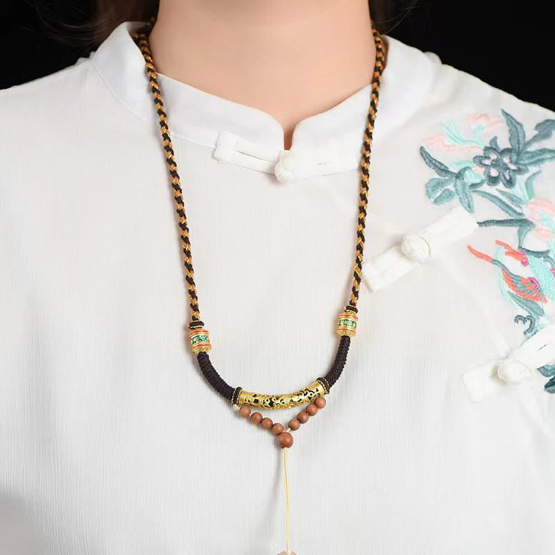 Unisex-Halskette Om Mani Padme Hum, 78 cm, tibetische Gebetskette