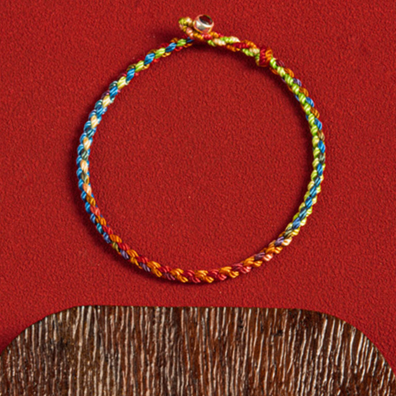 Unisex Rotes Schnurarmband mit Silber | Frieden und Schutz