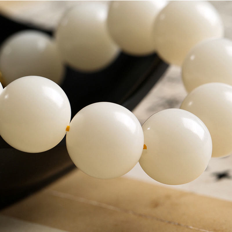 Unisex Silber Glanz Obsidian Schutzarmband 12mm Bodhi Samen