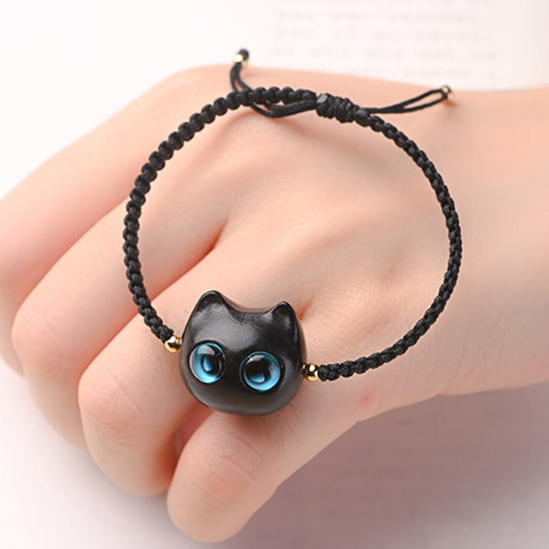 Unisex-Armband mit kleinem Blatt aus rotem Sandelholz und Ebenholz, beruhigender Schutz