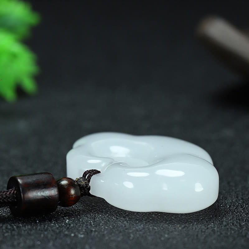Unisex Tianshan Jade Chinesische Schloss Fülle Halskette