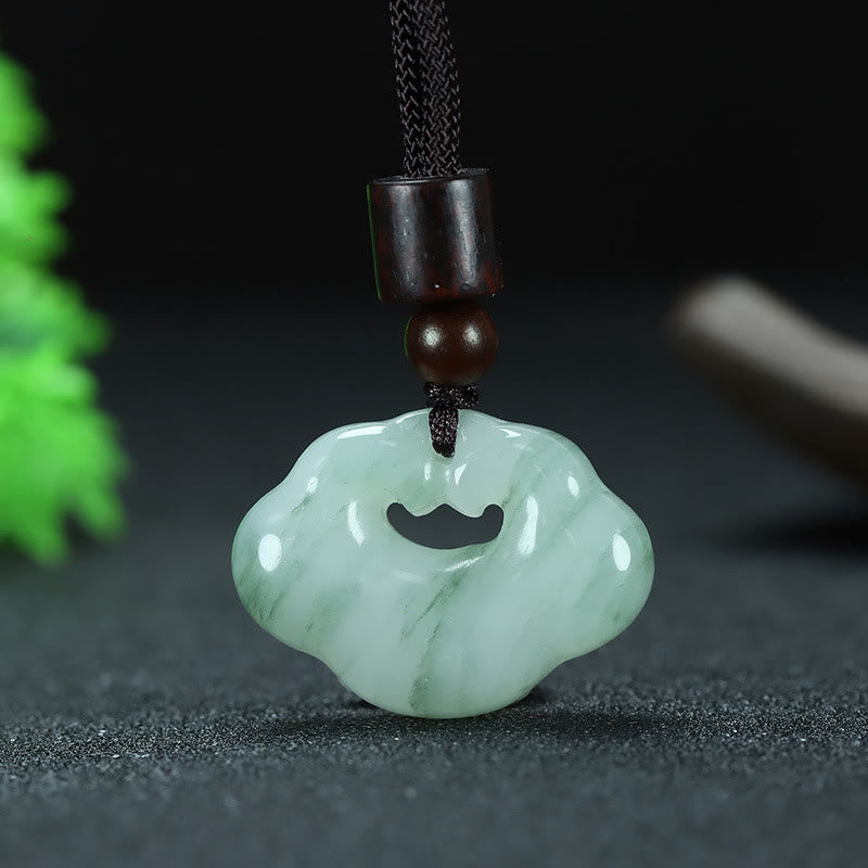Unisex Tianshan Jade Chinesische Schloss Fülle Halskette