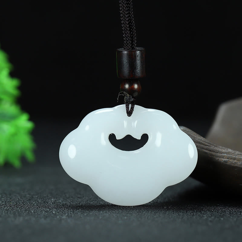 Unisex Tianshan Jade Chinesische Schloss Fülle Halskette