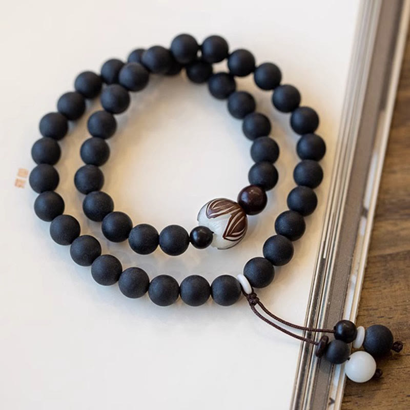 Unisex Tibetisches Zypressen-Bodhi-Lotus-Heilarmband