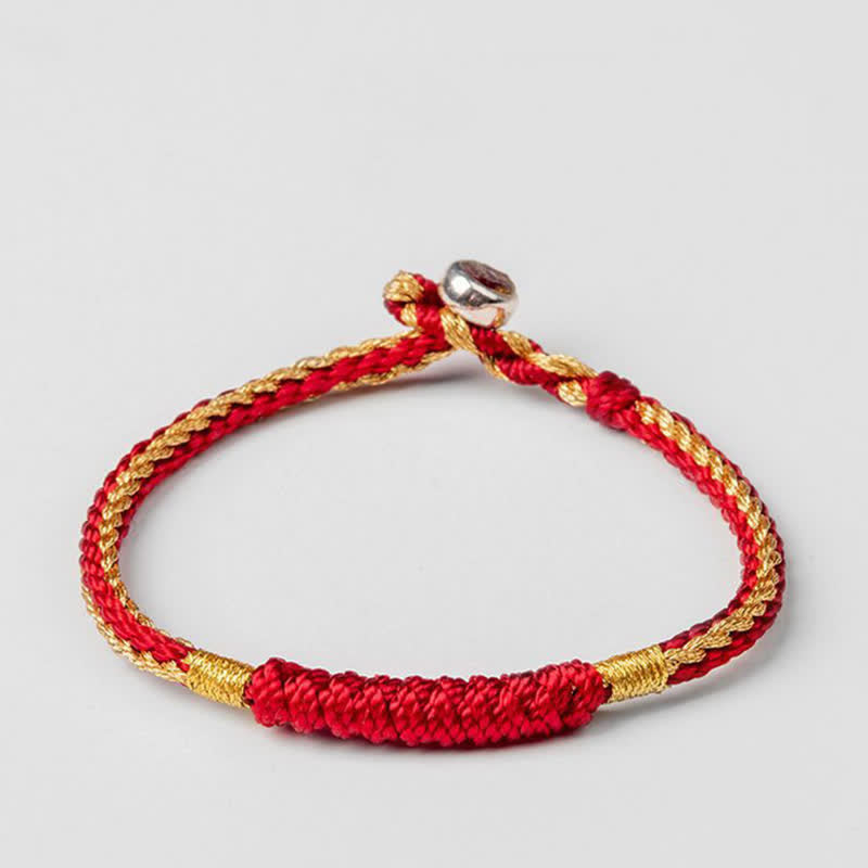 Unisex-Schutzarmband aus tibetischem rotem Faden, 14–19 cm