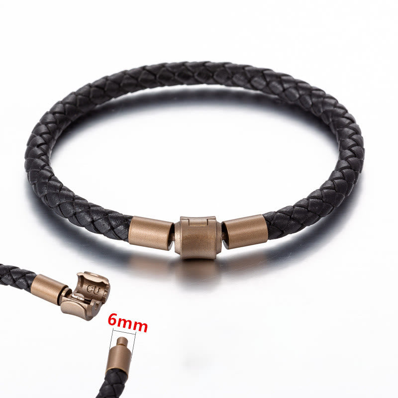 Unisex Vintage Rote Schnur Glücksarmband 4-5mm Lederseil