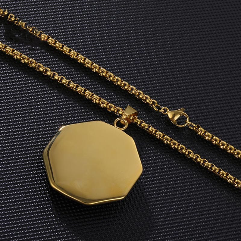 Unisex Yin Yang Bagua Titan Stahl Halskette Anhänger