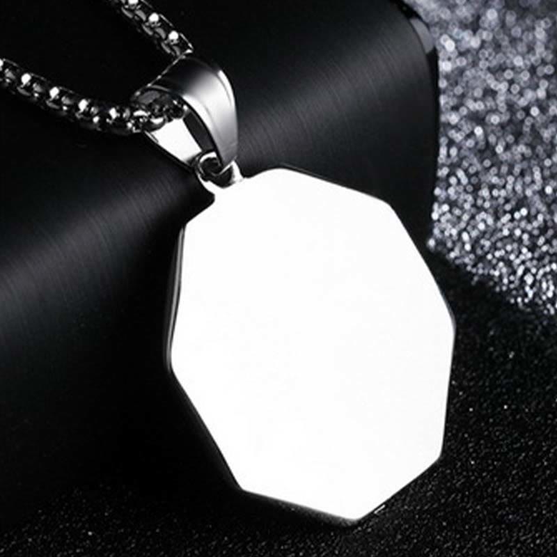 Unisex Yin Yang Bagua Titan Stahl Halskette Anhänger