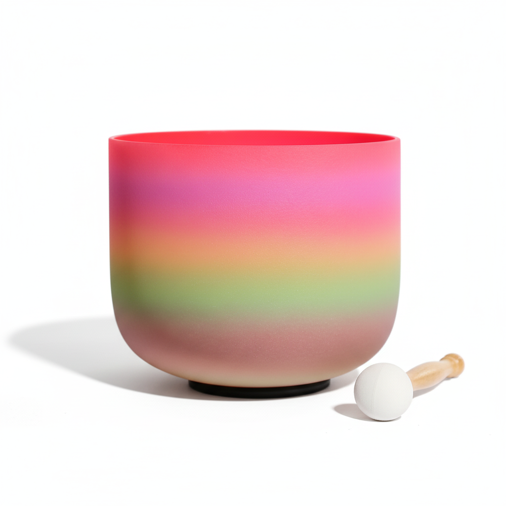 Regenbogen-Kristallklangschale für Chakra-Meditation