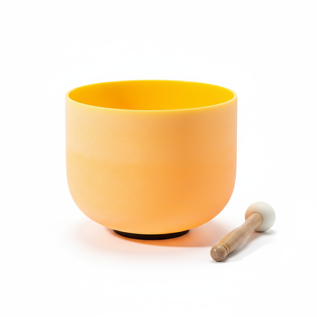 Gelbe E-Note Solarplexus-Chakra-Kristallklangschale