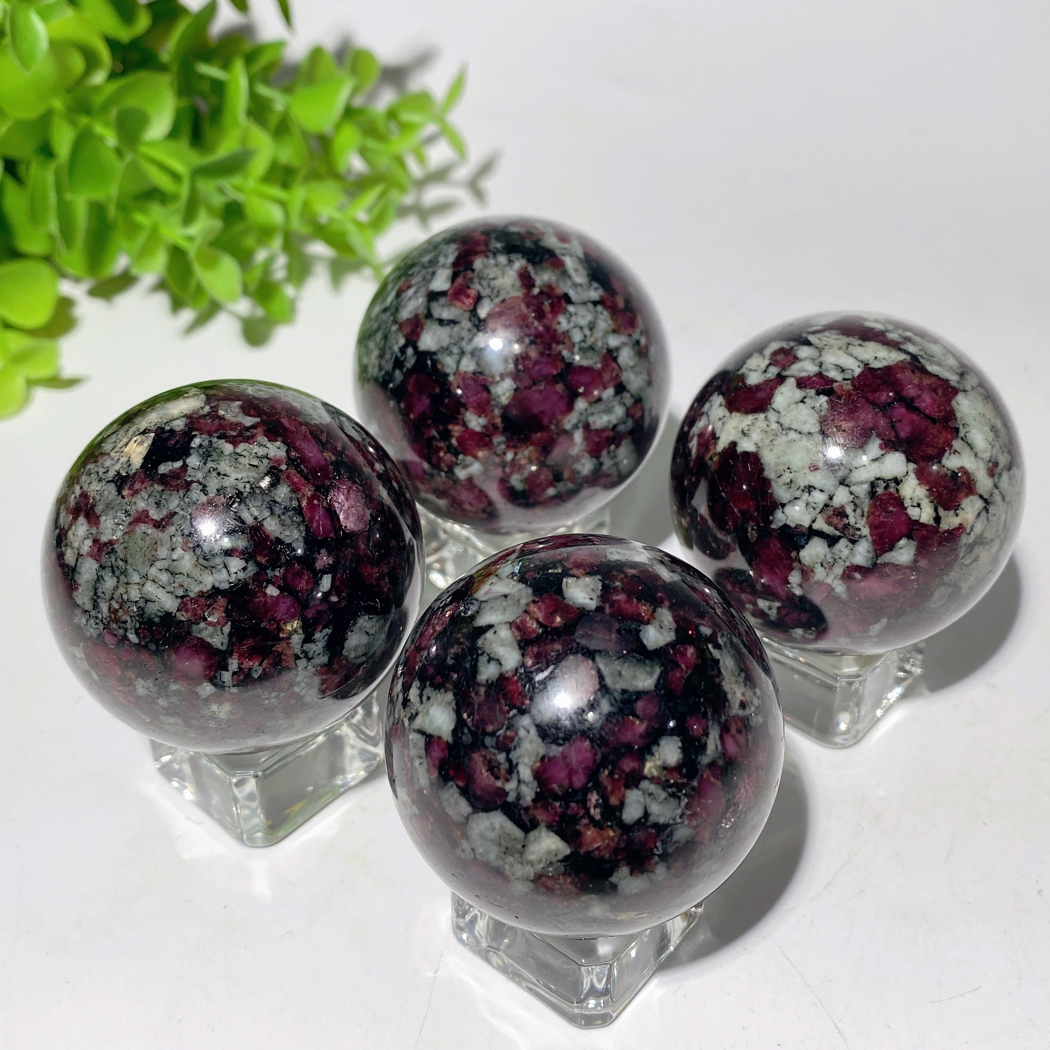 UV Reactive Eudialyte Sphere 1.3-2.2 Inch Healing Orb