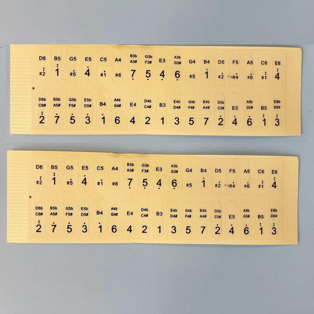 Versatile Thumb Piano Set: 17 21 & 34 Keys with Scale Stickers - 34 KEY / B-Tuned (2PCS) Only