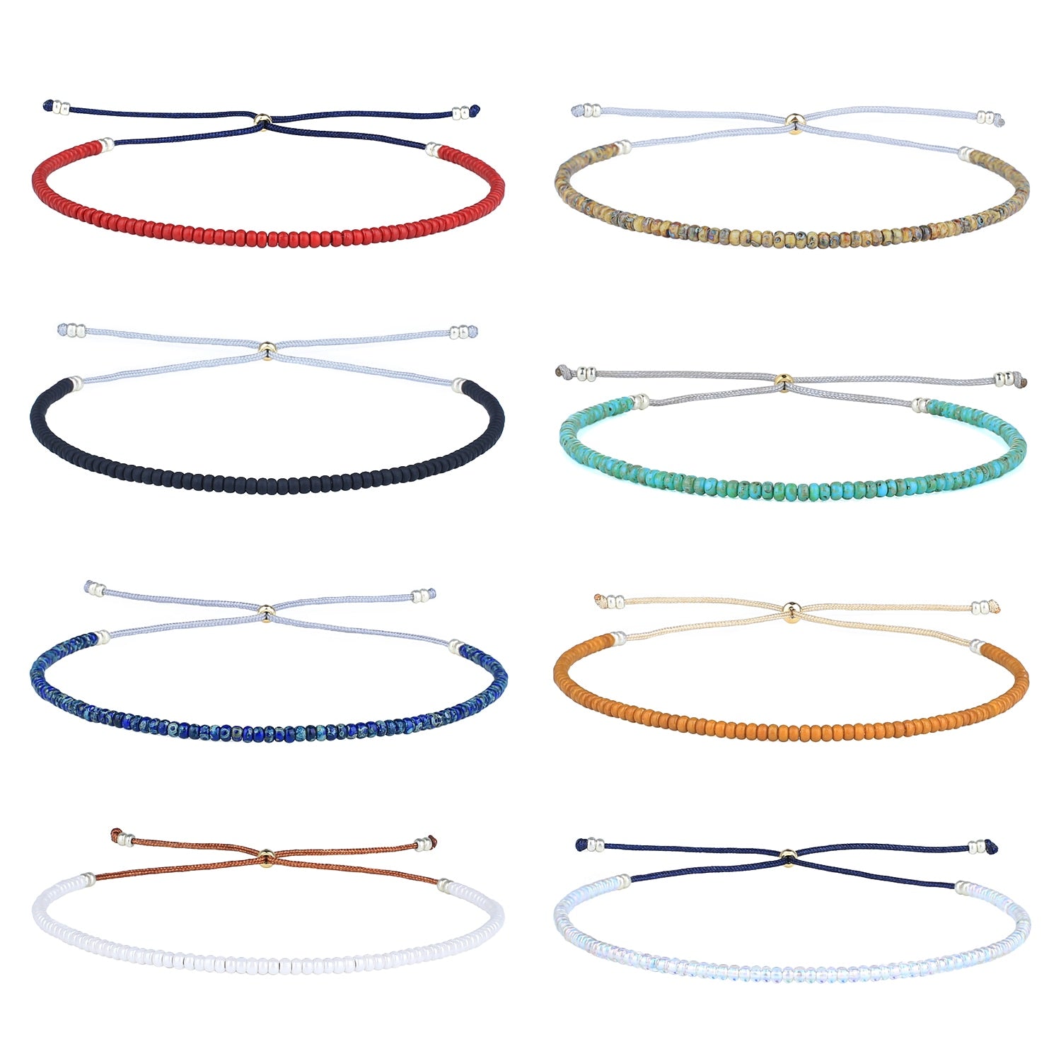 Leuchtendes Neon-Ombre-Armband aus Miyuki-Rocailles-Perlen
