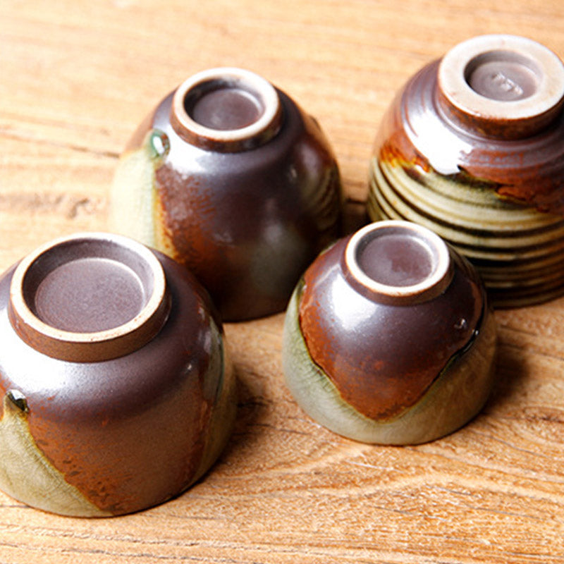 Vintage Braun Beige Kiln Change Keramik Teetasse für Meditation