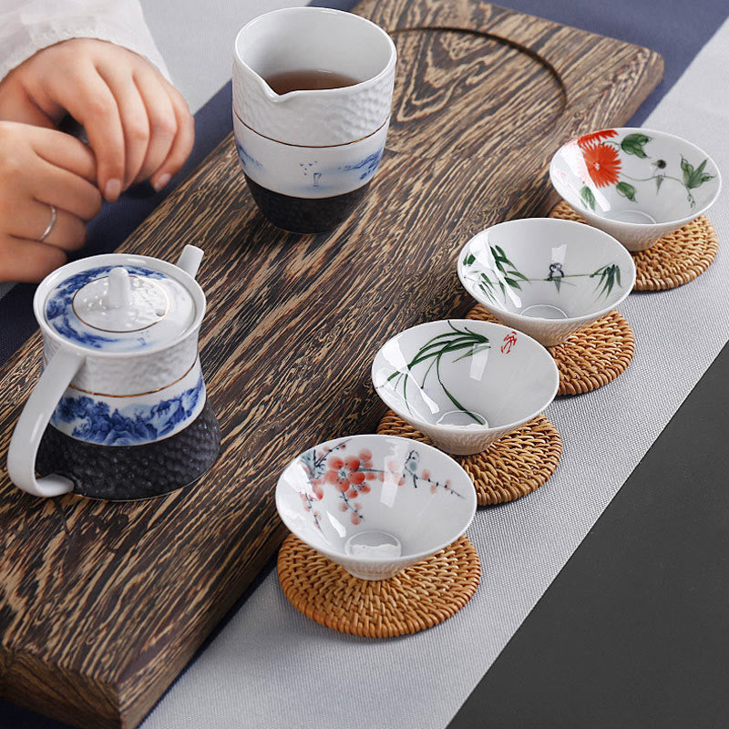 Vintage Keramik Kung Fu Teetasse | Zen Dekor 60ml