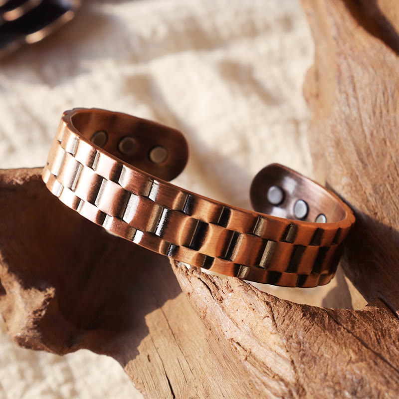 Vintage Kupfer Balance Manschettenarmband | Spirituelles Armband