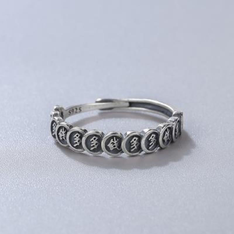 Vintage Kupfer Münze Glücksring | Verstellbarer spiritueller Schmuck