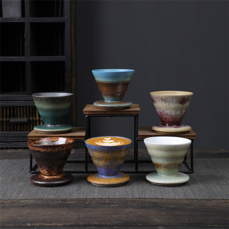 Keramik-Kaffeetasse im Vintage-Design, 150 ml, klassische Teetasse