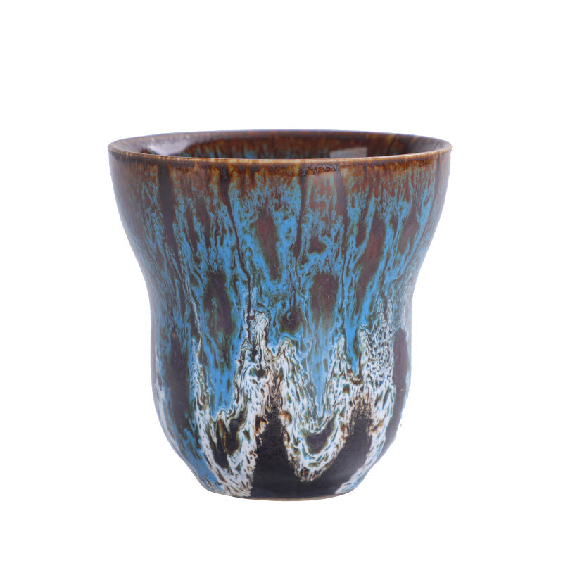Vintage Kiln Change Keramik-Kaffeetasse, 150 ml, Zen-Dekor