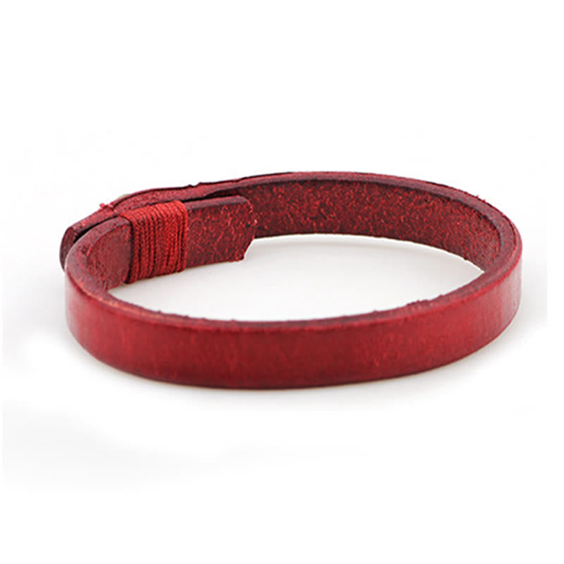 Vintage Lederarmband mit Knopfschnalle