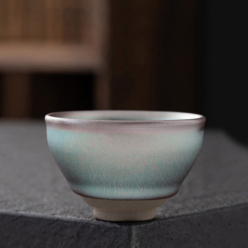 Vintage Rosa Chinesische Jian Zhan Kiln Change Keramik Teetasse 110ml