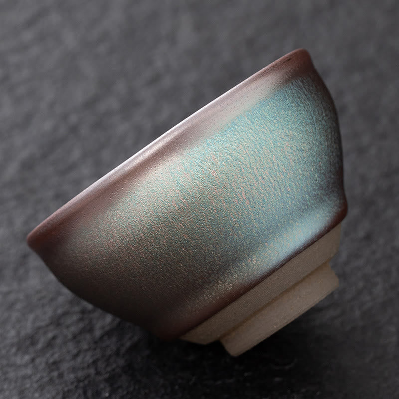 Vintage Rosa Chinesische Jian Zhan Kiln Change Keramik Teetasse 110ml