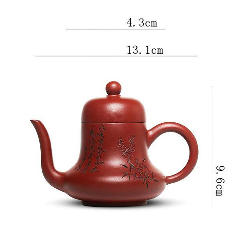Vintage Lila Ton Kung Fu Teekanne 130ml Zen Dekor