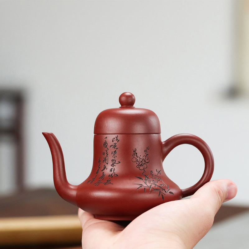Vintage Lila Ton Kung Fu Teekanne 130ml Zen Dekor