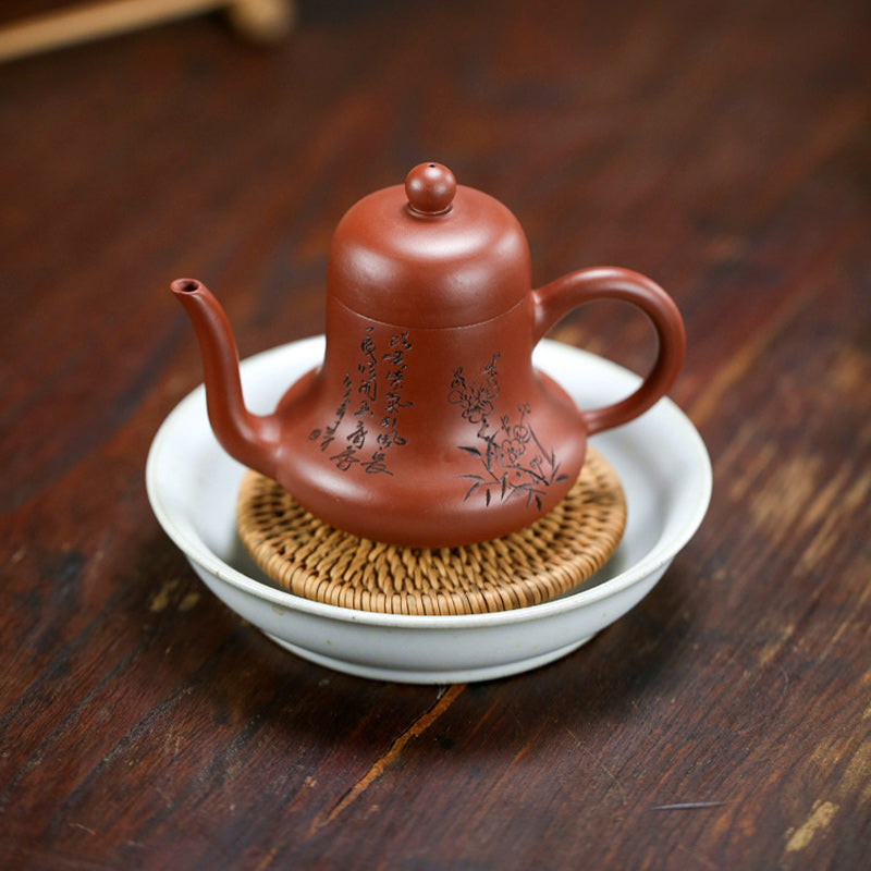Vintage Lila Ton Kung Fu Teekanne 130ml Zen Dekor