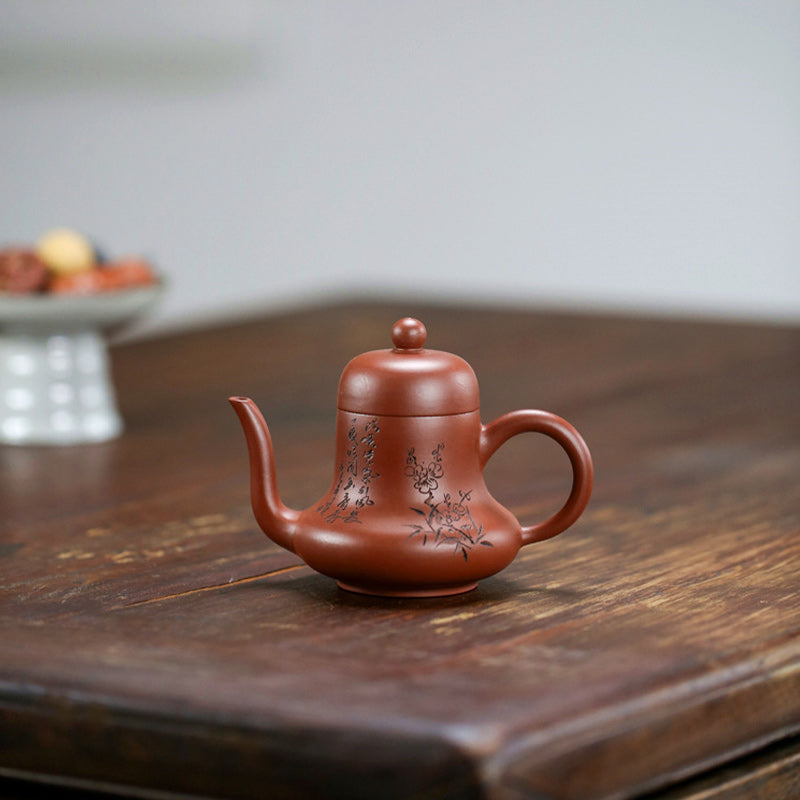 Vintage Lila Ton Kung Fu Teekanne 130ml Zen Dekor