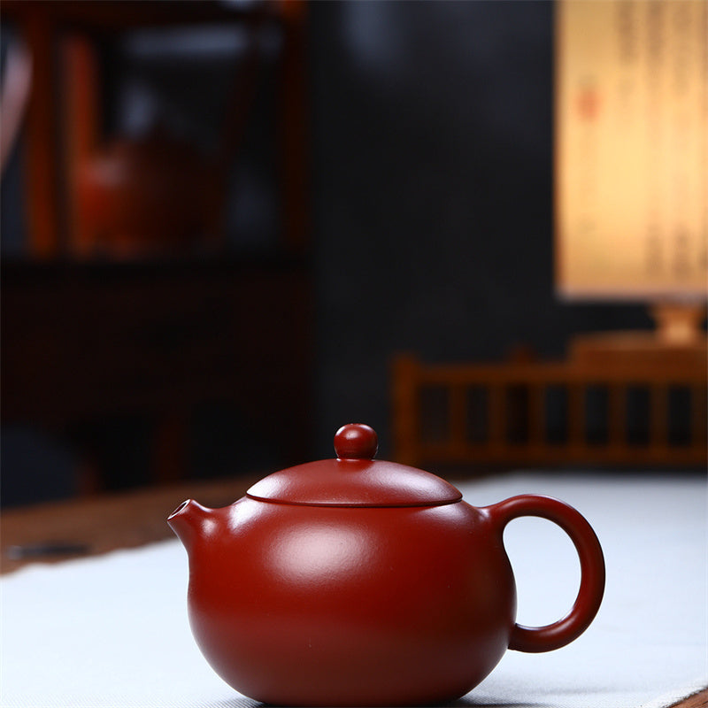 Vintage Xishi Teekanne aus lila Ton, 240 ml, für Zen-Dekor