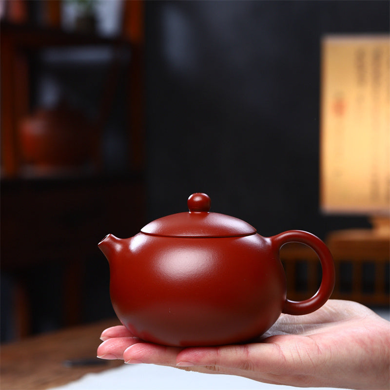 Vintage Xishi Teekanne aus lila Ton, 240 ml, für Zen-Dekor